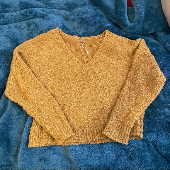 Free People mustard sweater - Picture 2 of 4